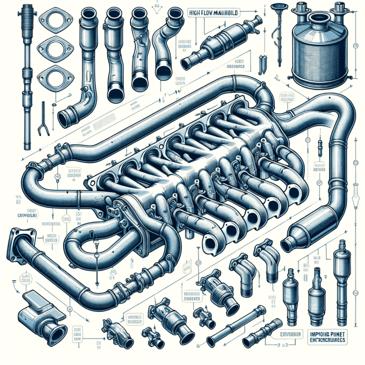 Exhaust manifold upgrades in picture