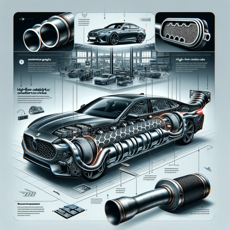 High-flow catalytic converters on picture