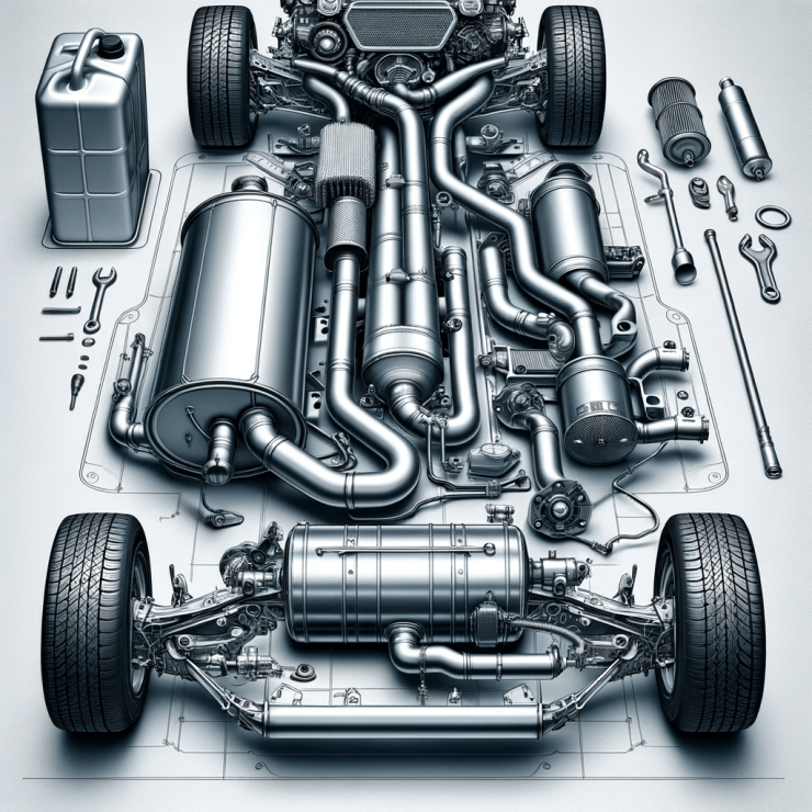 Impact on fuel efficiency: fueal tank with exhaust system