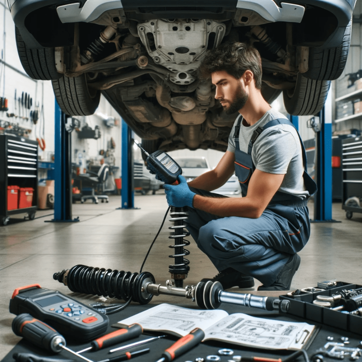 Suspension and steering diagnostics in service