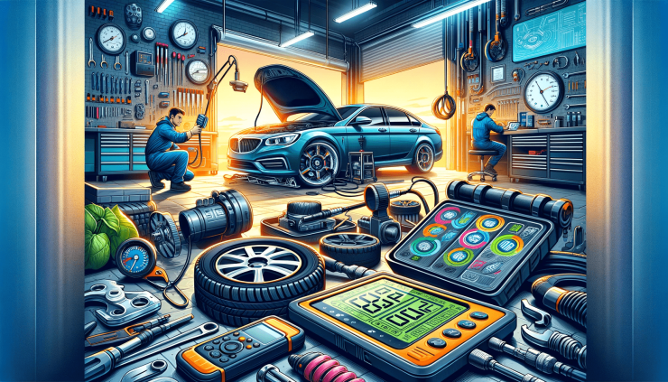 Advanced tire and wheel diagnostics in service