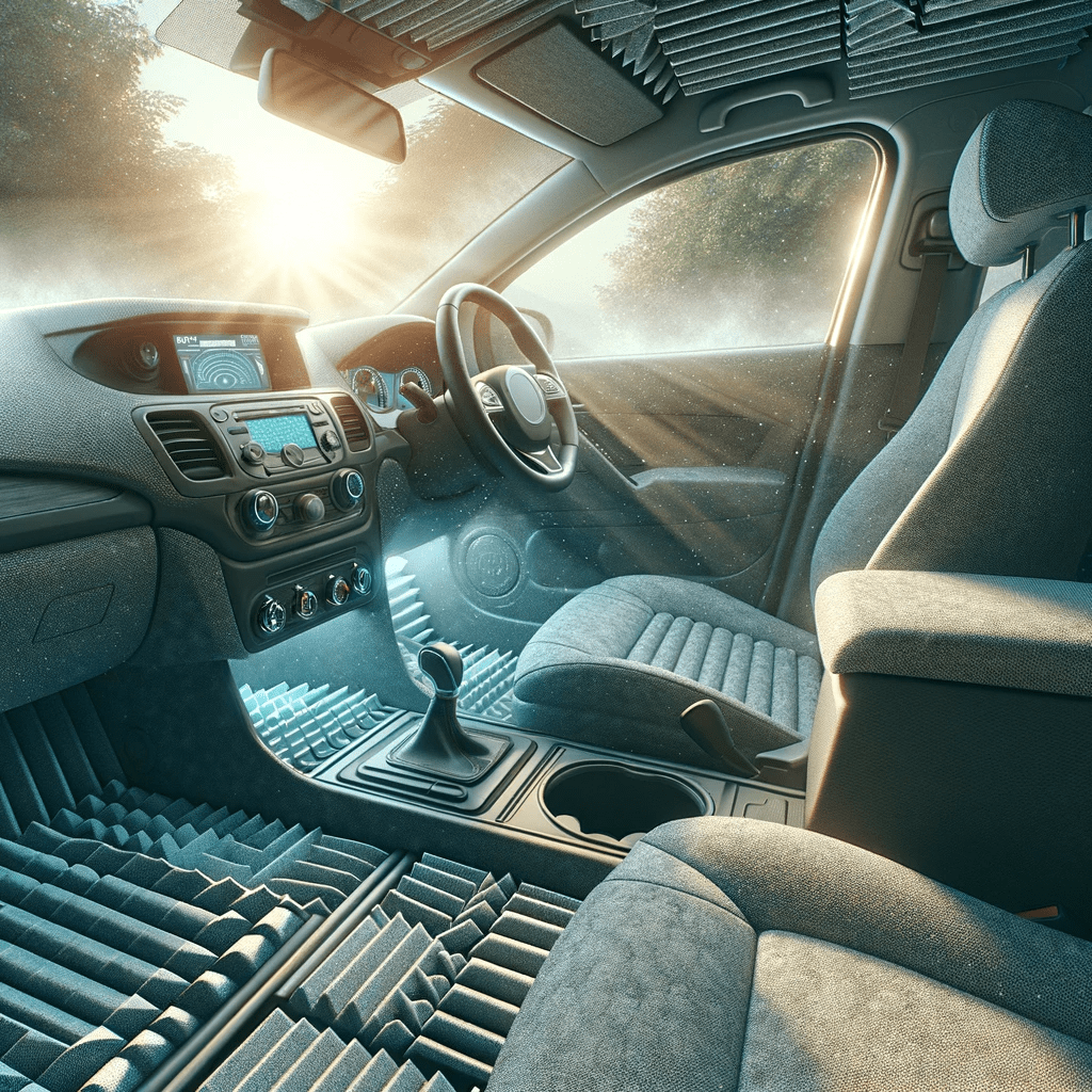 Soundproofing techniques in modern car